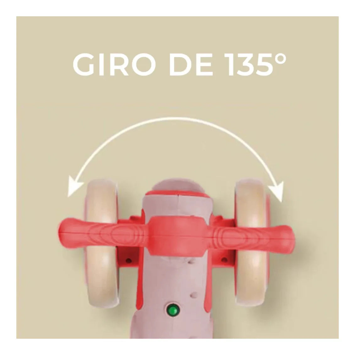 Triciclo andador rotación 135°