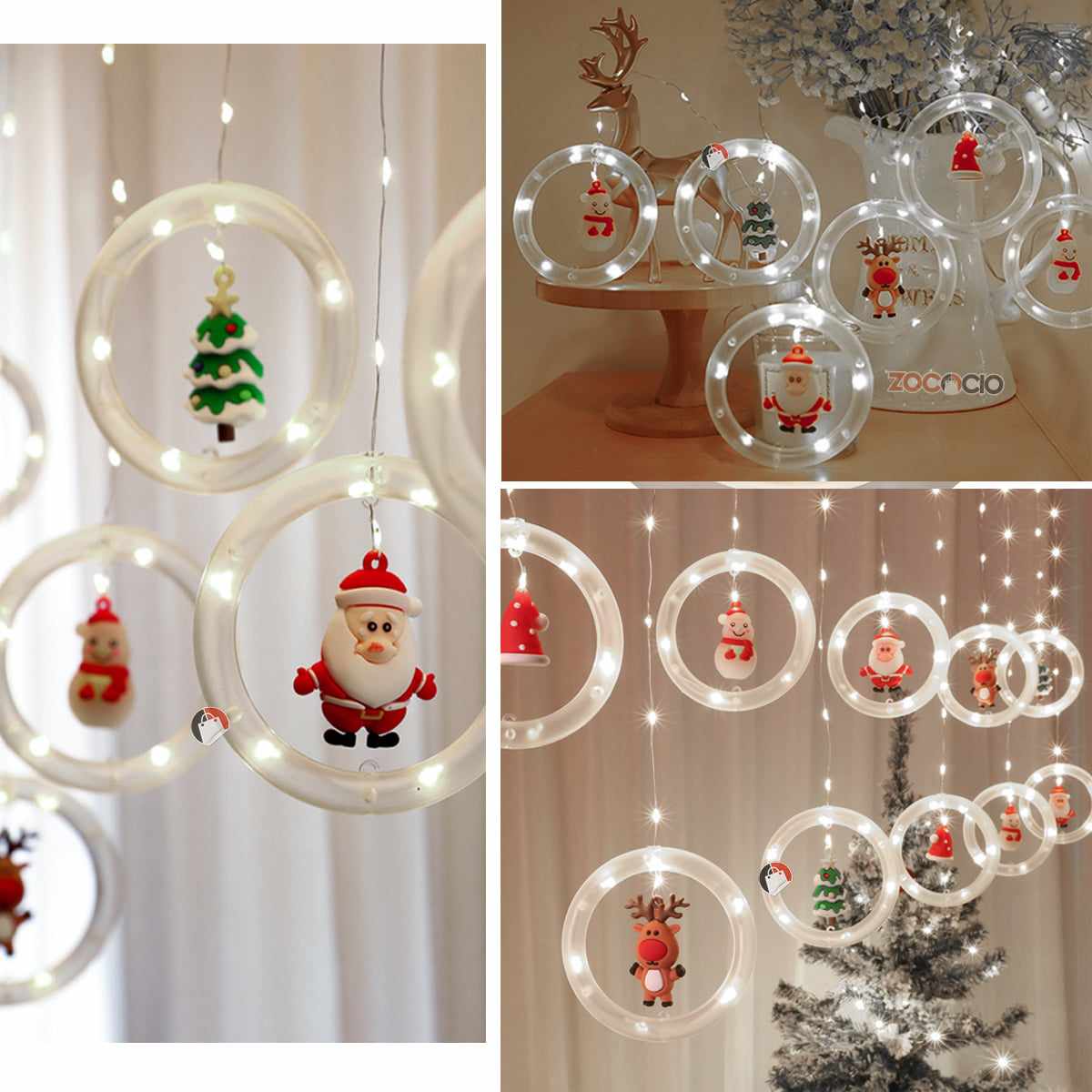 Hermosa luces de decoración navideña,🤩🎄🎁