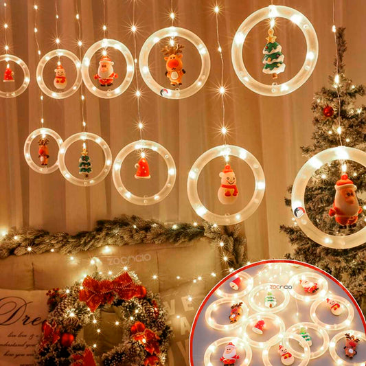Hermosa luces de decoración navideña,🤩🎄🎁