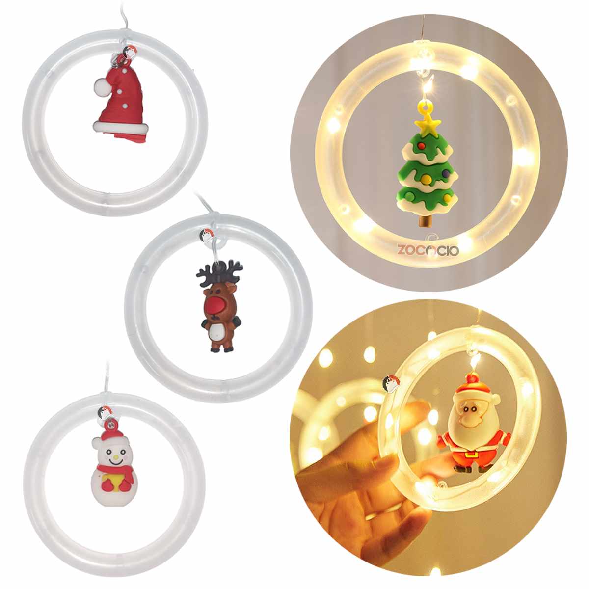 Hermosa luces de decoración navideña,🤩🎄🎁