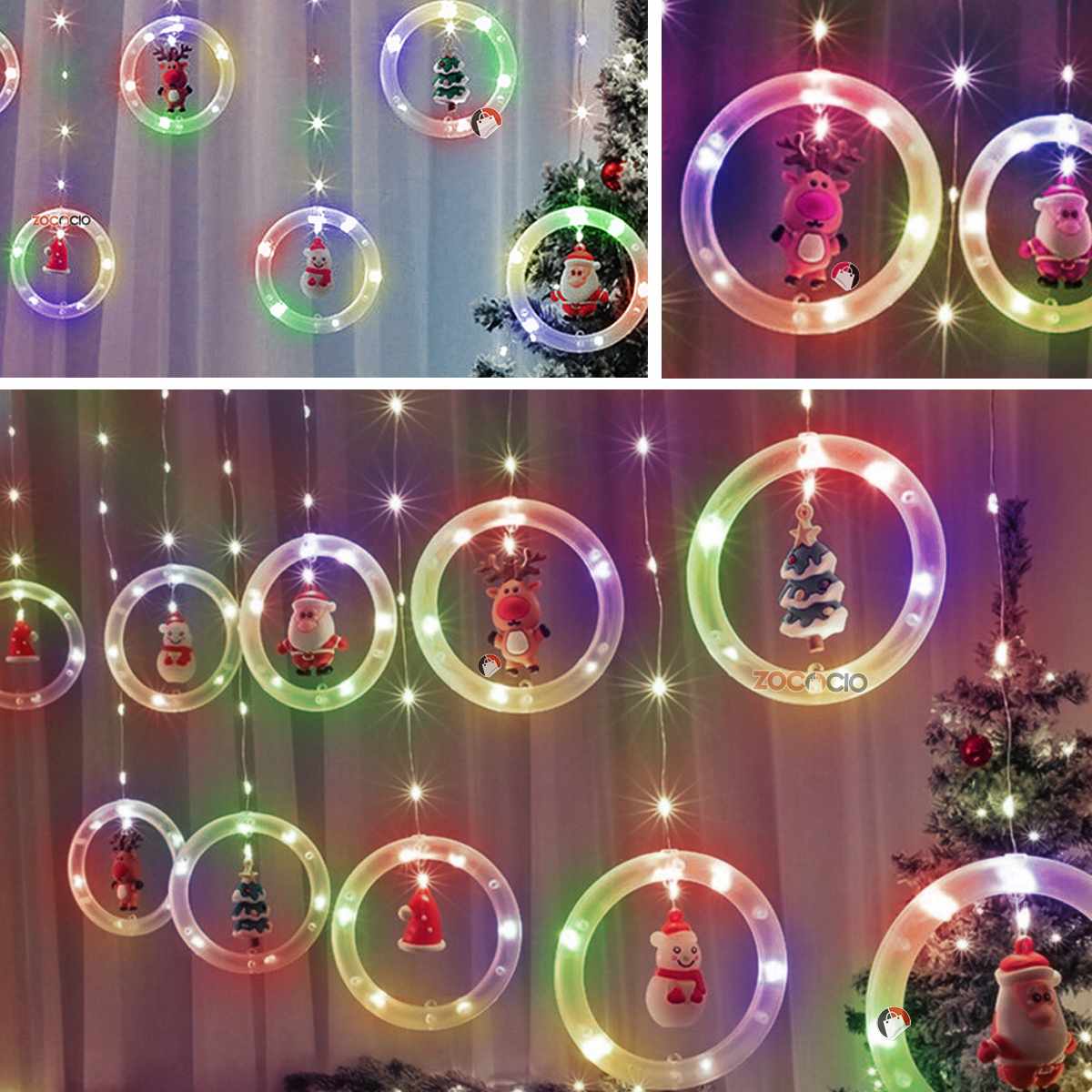 Hermosa luces de decoración navideña,🤩🎄🎁