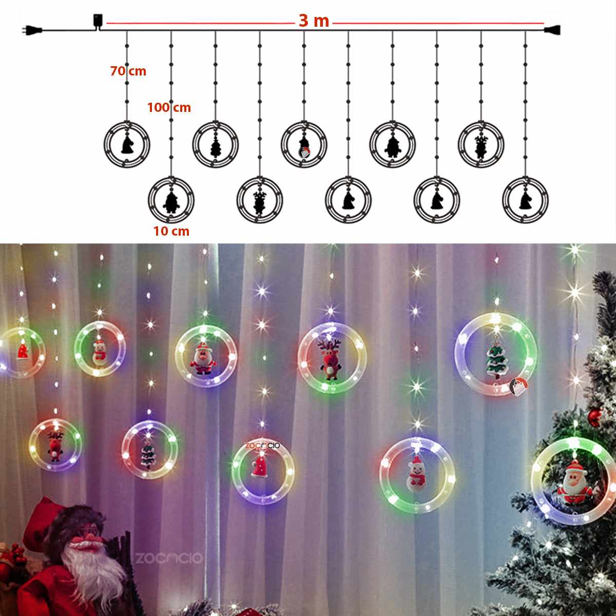 Hermosa luces de decoración navideña,🤩🎄🎁