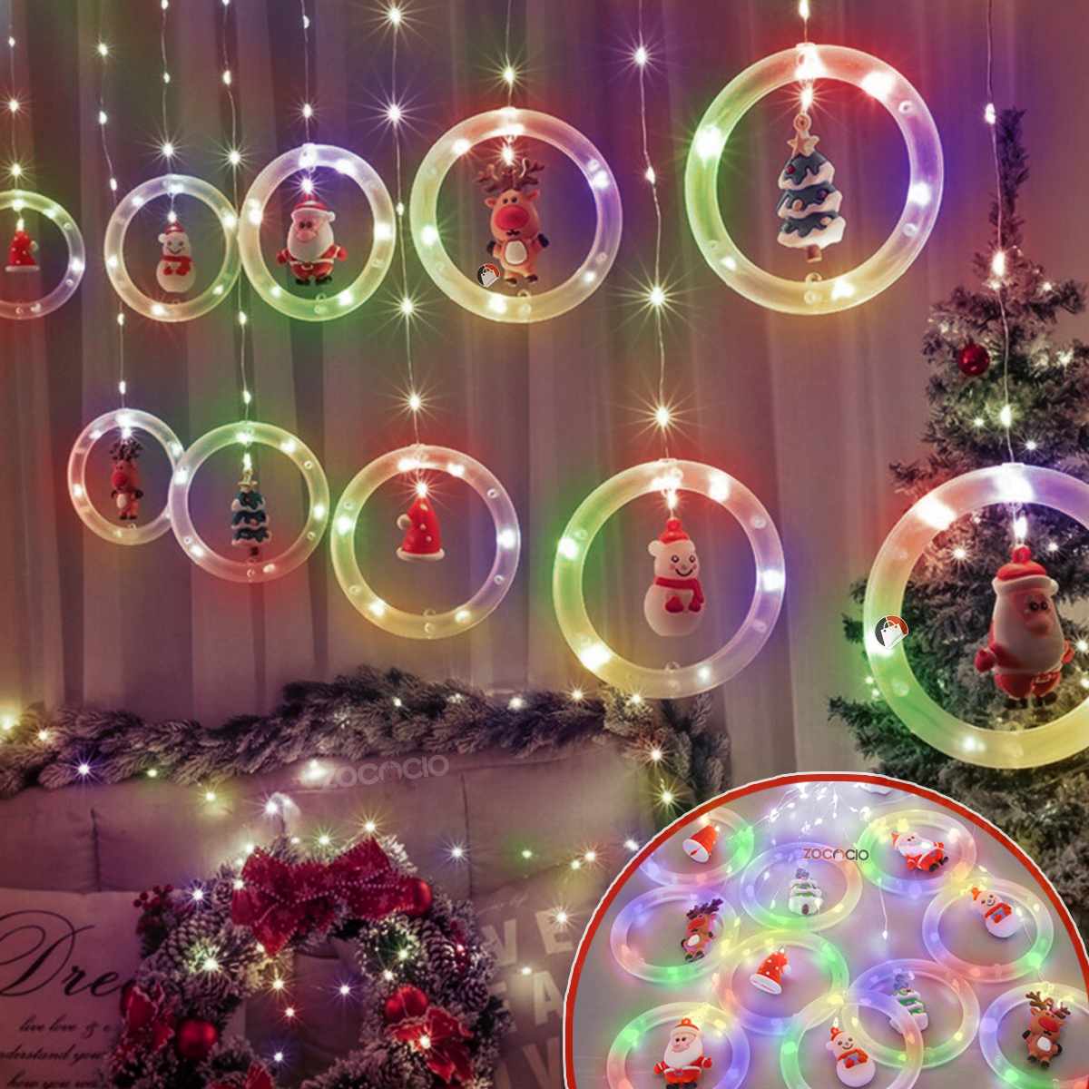 Hermosa luces de decoración navideña,🤩🎄🎁