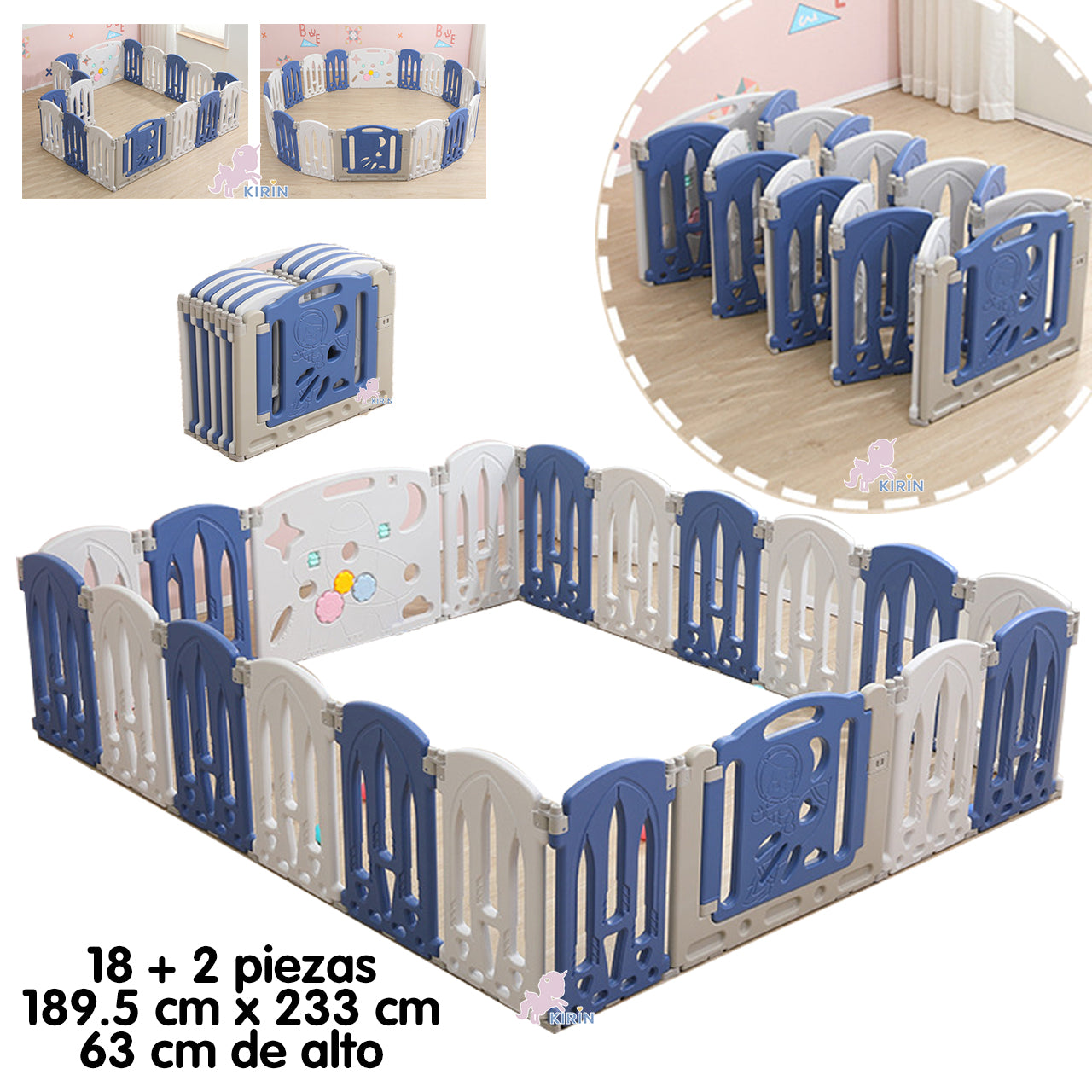 Corral Área De Juego Modulable 18 panel