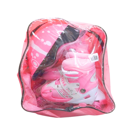 Patines Rosados En Bolsa