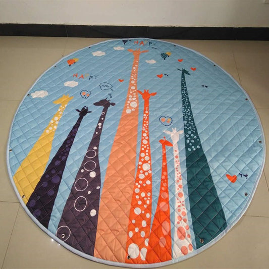 ALFOMBRA  JIRAFAS 84CM DIAMETRO