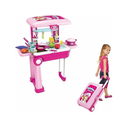 Cocina Para Niña Tipo Maleta Con Sonidos