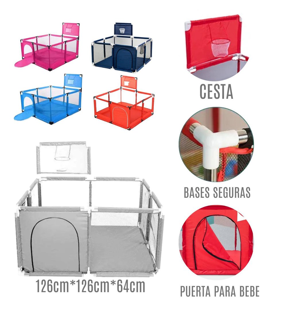 Corral de juegos para bebés + 30 pelotas