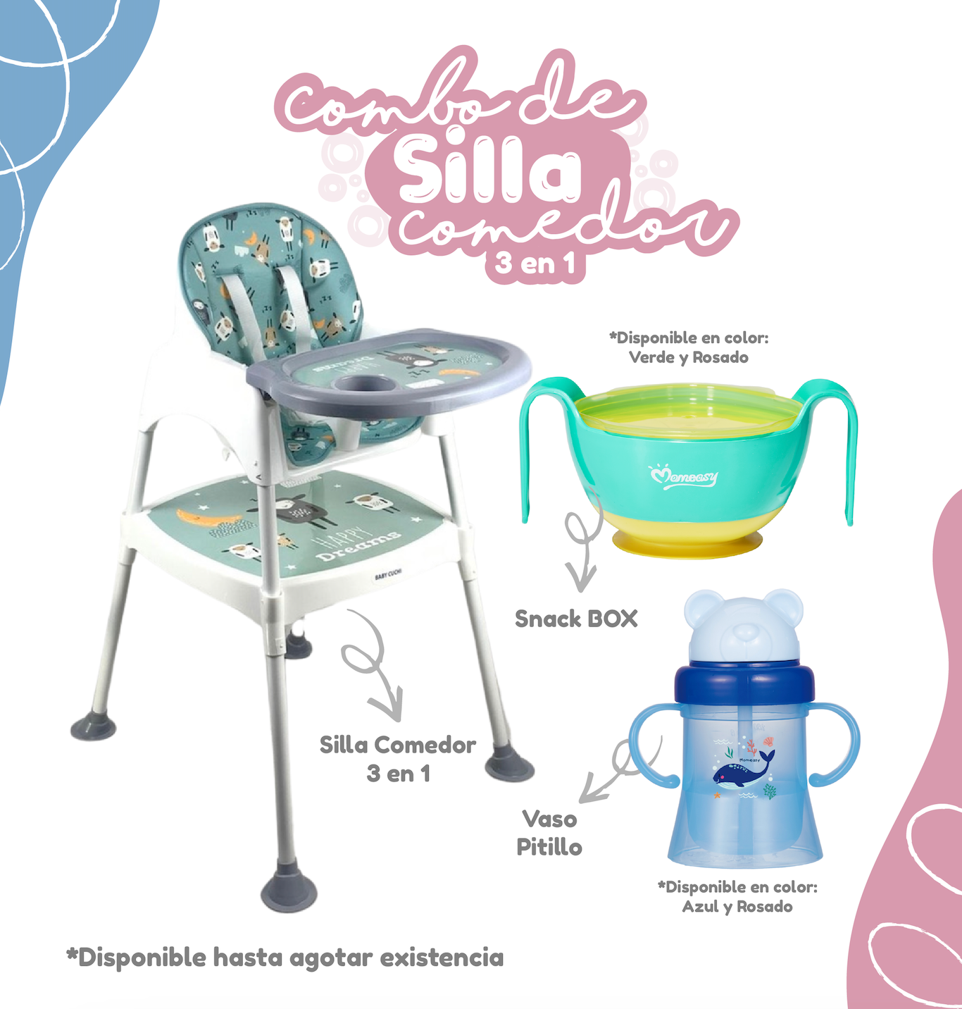 SILLA COMEDOR ESCRTIORIO ESTAMPADO🤩 COMBO