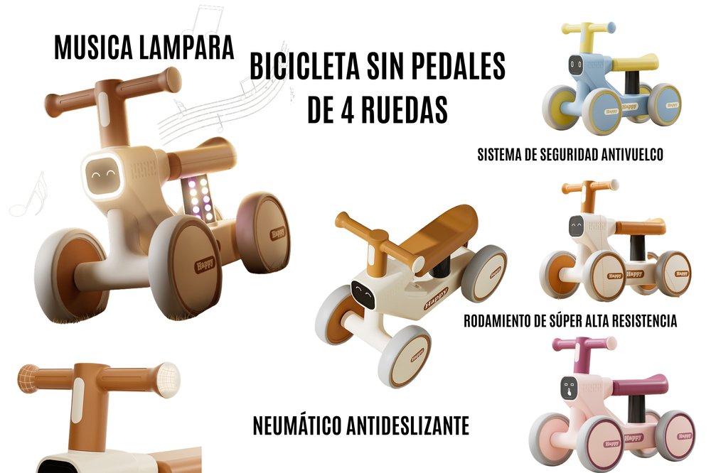 TRICICLO 4 RUEDAS CON OJOS